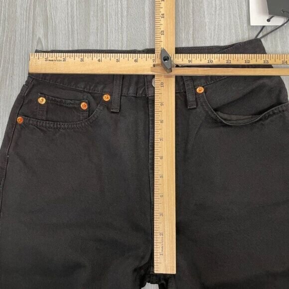 Re/Done 70s Stove Pipe High Rise Straight Leg Rigid Denim Button Fly Jeans 26 - Picture 10 of 12